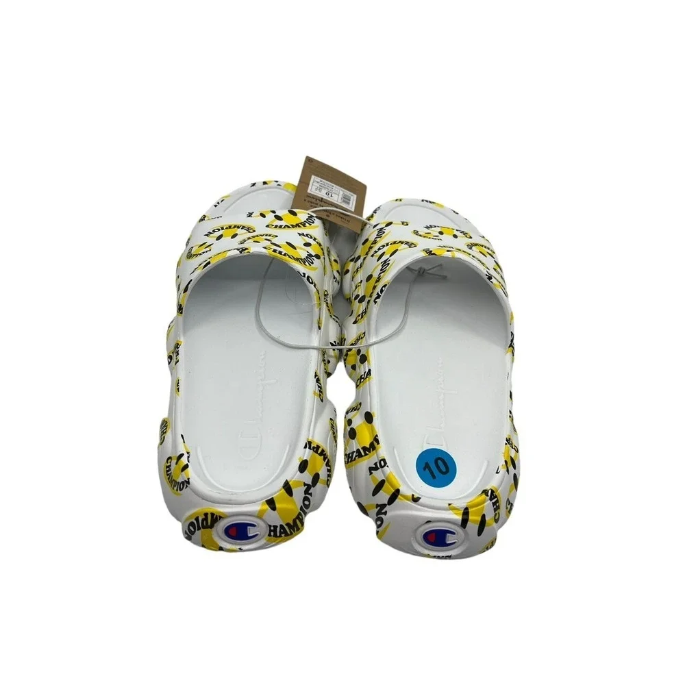 Champion Men's Meloso‎ Squish Smile Slides Size 10 Smiley Face Sandals New